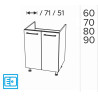 Estereo modulo fregadero 2P