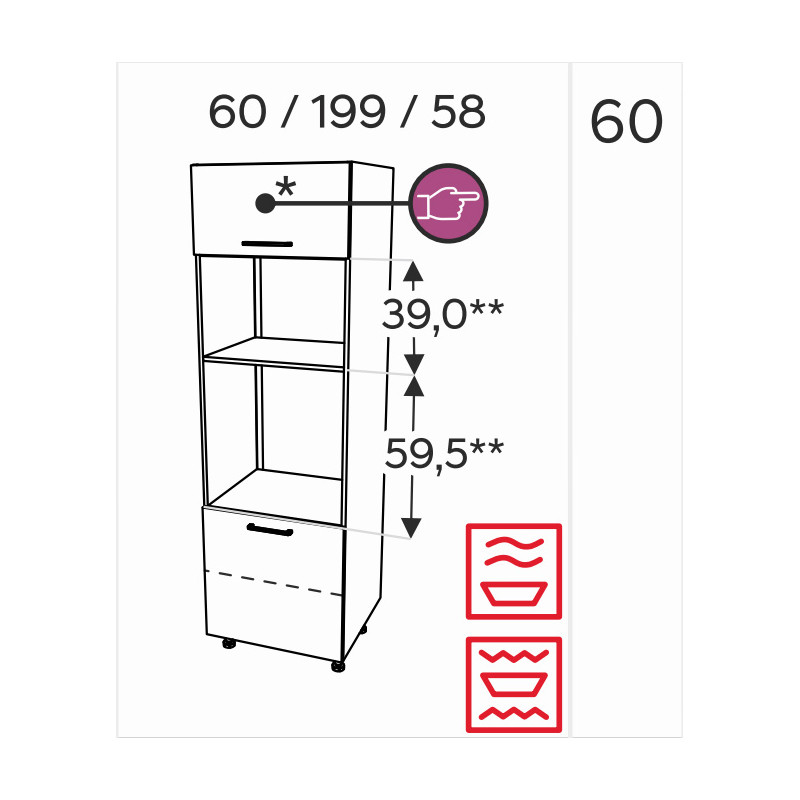 Columna horno micro 60/71