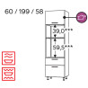 Columna horno micro 60/71 con 2 cajones ET