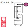 Modulo 60 columna horno micro con 2 cajones ET