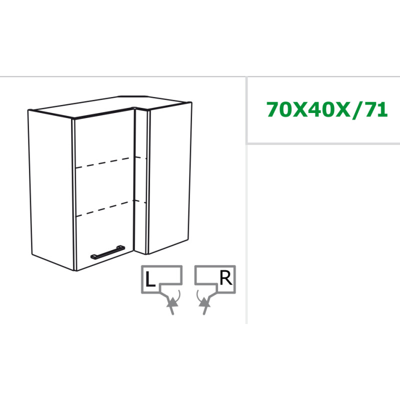 Modulo rinconero alto 70x40/71