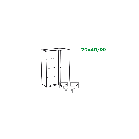 Modulo rinconero alto 70x40/90